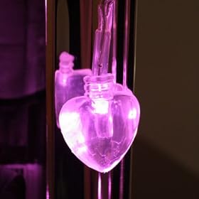 Battery Operated Pink Heart Fairy Lights 10 LED Bulbs,