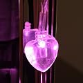 Battery Operated Pink Heart Fairy Lights 10 LED Bulbs,