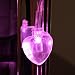 Battery Operated Pink Heart Fairy Lights 10 LED Bulbs,