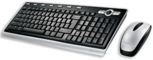 Childrens Toyshop  Electronics : Labtec Ultra-Flat Cordless Keyboard & Mouse [RF, USB, Silver/Black]