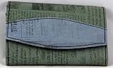 Recycled Plastic Bag Newspaper Print Wallet