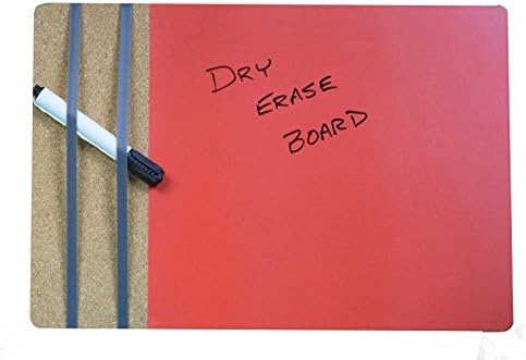 Kids Red Dry Erase/Cork Board/Marker Pen Combo Set