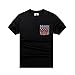 Beautiful Giant Men's Jacquard Pocket T-Shirt Crew-Neck Short Sleeve Tee Pocket Tee