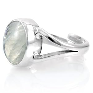 Inspired by Twilight: Bella's Moonstone Ring - 925 Sterling Silver, 5 Carat