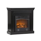 SEI Walden Black Electric Fireplace