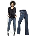 Designer Umstandsjeans von Christoff ausgestellten Bein in extralang