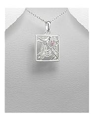 Butterfly CZ Pendant Necklace In 92.5 Sterling Silver