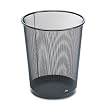 Rolodex 22351 Mesh round wastebasket, 11-1/2 diameter x 14-1/4h, black