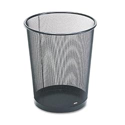 Rolodex 22351 Mesh round wastebasket, 11-1/2 diameter x 14-1/4h, black