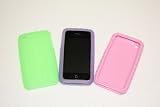 Apple iPhone 3G Silicone Case with Screen Protector - Pink, Purple & Green (3 Pack, Fit for All iPhone)