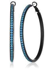 LIZ Palacios Crystal Classic Hoop Earrings