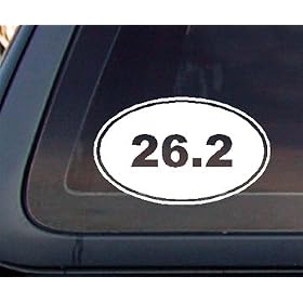 26.2 Marathon Euro Oval Car Decal / Sticker: Automotive