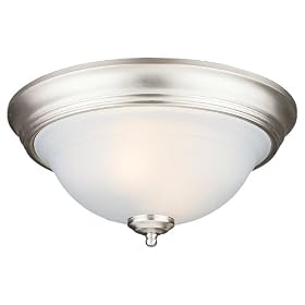 Sea Gull Lighting 77050-962 2-Light Canterbury Close-to-Ceiling Fixture, Satin Etched... by Sea Gull Lighting