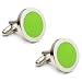 Green Dot Cufflinks