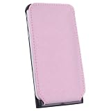 MobiMan&Acirc;&reg; Premium- Made to Measure Pink Leather Flip Case for Apple iPhone 3G 3GS