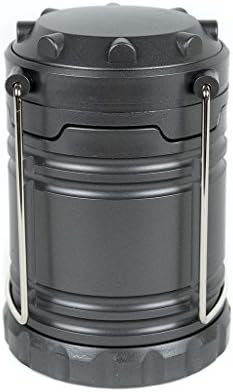 Ultra Bright LED Lantern - Top Quality Water Resistant Collapsible Lantern - Ideal for Emergencies, Camping, Hiking, Outages, Fishing, Reading, Climbing - Lightweight, Compact, Dark Grey