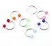 Women's Men's 7pcs 16g 4mm Ball Circulars Horseshoes Labrets Eyebrow Lip Captive Hoop Rings Piercings Jewelry