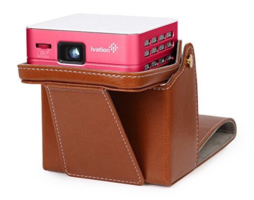 Ivation Pro3 Portable Rechargeable Smart DLP Projector - Streams via HDMI/MHL & USB connections, Wi-Fi, Bluetooth - Compatible with DLNA, Miracast, Airplay Wireless Mirroring for iOS & Android