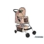 New 4 Wheel Deluxe Pet Stroller Multi Color