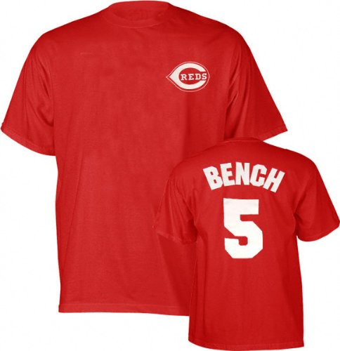 Johnny Bench Cincinnati Reds Cooperstown Throwback Player Name & Number T-Shirt - Large