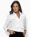 Lauren by Ralph Lauren Shirt, Pennington Cotton Ruffled