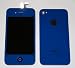 Dark Blue GSM iPhone 4 4G Full Set: Front Glass Digitizer +LCD + Back Cover Assembly + Home Button - For AT&T GSM