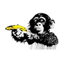 1art1 51479 Affen - Just Shoot Me, Bananen-Pistole Poster 91 x 61 cm