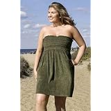Smocked Terry Plus Size Cover Up Dress by Jordan Taylor - Women's Swimsuit Plus Size Swimsuit at Jordan Taylor&reg%3B