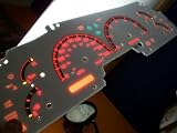 99 00 01 02 Ford F150, F250, Expedition, Lincoln Navigator White Face Glow Through Gauges Cluster Dash Trim
