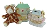 Noah's Ark Gift Set with Giraffe Plush, Frame & Bank by Russ Berrie