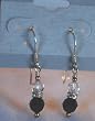 Black & White Round Swarovski Crystal Earrings