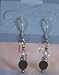 Black & White Round Swarovski Crystal Earrings