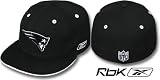 New England Patriots Black Shadow Reebok Black and White Fitted Hat / Cap