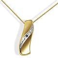Goldmaid Damen-Collier 333 Gold 1 Safir Pr C460GGS