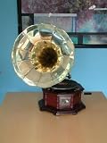 GRAMOPHONE WITH HORN/ HEX SHAPE REPRODUCTION PHONOGRAPH