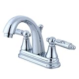 Elizabeth Bathroom Faucet with Georgian Lever Handles Finish: Chrome