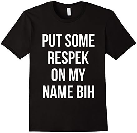 Men's Respek My Name T-shirt To Match Retro Air Jordans 11 12 13 Large Black