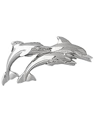 Clevereves 14K White Gold Pendant Two Tone Dolphins 12.2 - Gram(s)