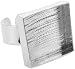 Amate Studios Designer-Feets Deep Welled Square Ring Base, 1/Pkg, Silver Overlay 21mm