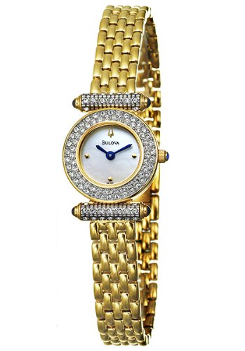 Bulova Women's 98L124 Swarovski Crystal Accented Mother of Pearl Watch