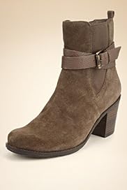 Footglove Fashion Wide Fit Leather Double Strap Boots