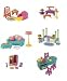 Dora The Explorer Talking Dollhouse Furniture Set of 6 Rooms... Playroom, Pet Set