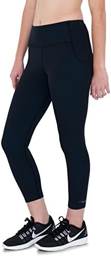 LokoSphere Women's Energy Exercise Capri, Black, Large