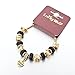 Long Way® Gold Plated Snake Chain Glass Beads I Love You Charm Beaded Bracelets for Women