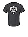 NFL Oakland Raiders Men's Single-Wing Formation Short Sleeve Basic Tee, XX-Large, Charcoal Heather