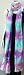 100% Cotton, High Quality, Long Scarf Neck Wear Wrap Pastel Colors Patch Work, Cool Summer Accessory, Great Affordable Gift for Girls Women Ladies
