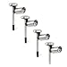 4 x GARDEN STAINLESS STEEL SOLAR SPOTLIGHTS SPOT LIGHTS