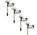 4 x GARDEN STAINLESS STEEL SOLAR SPOTLIGHTS SPOT LIGHTS