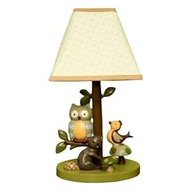 Lambs and Ivy Enchanted Forest Lamp with Shade, Green