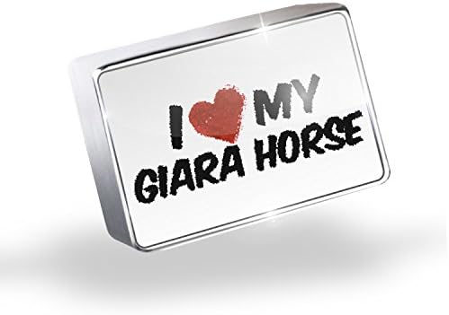 Floating Charms I Love my Giara Horse Fits Glass Lockets, Neonblond